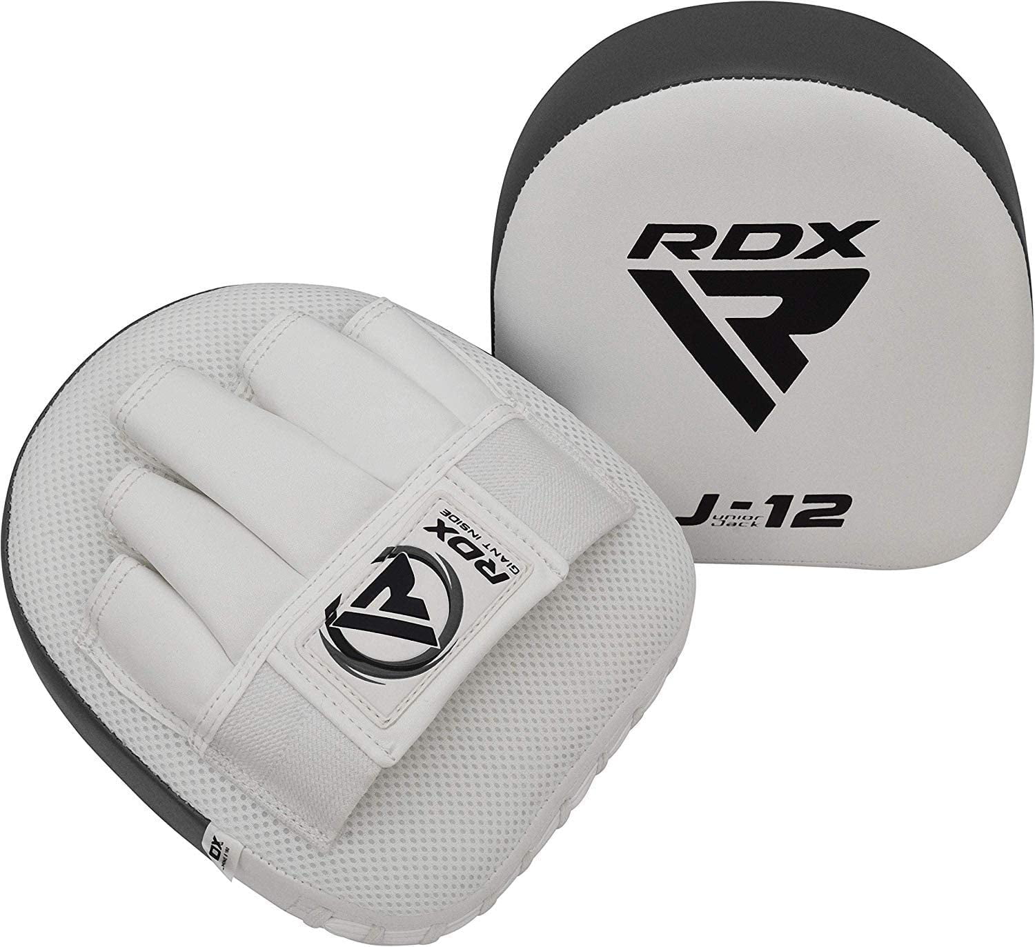 RDX Leather Focus Pads Hook and Jab Boxing Muay Thai Curved Mitts Punching MMA C