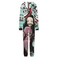 thumbnail image 5 of Demon Slayer Nezuko Unisex Onesie Pajamas Zipper Jumpsuit Hooded One Piece Sleepwear for Family Mens Womens, 5 of 8