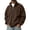 A05-Brown, variant on Zysthvn Long Sleeve Mens Winter Sweatshirt Lightweight Casual Pullover Sweatshirts for Men with Pockets Solid Stand Collar Loose Mens Tops