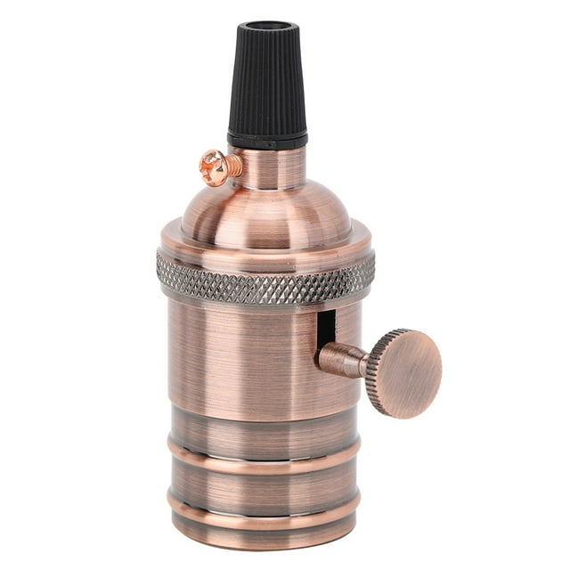 Style Rétro avec Douille à Interrupteur, Base de Lampe E27, pour Salon Maison Couloir Garde-Robe Escalier Bronze Rouge