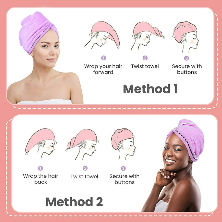 Labakihah Towels Diy Quickly Absorbs Water Coral Dry Hair Towel