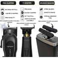 thumbnail image 3 of Supreme Trimmer 3-in-1 Barber Bundle | Pro Clipper Lite, T-Shaper Trimmer & Crunch Foil Shaver | Professional Beard Trimmer Men’s Hair Clipper Kit | Black, 3 of 9