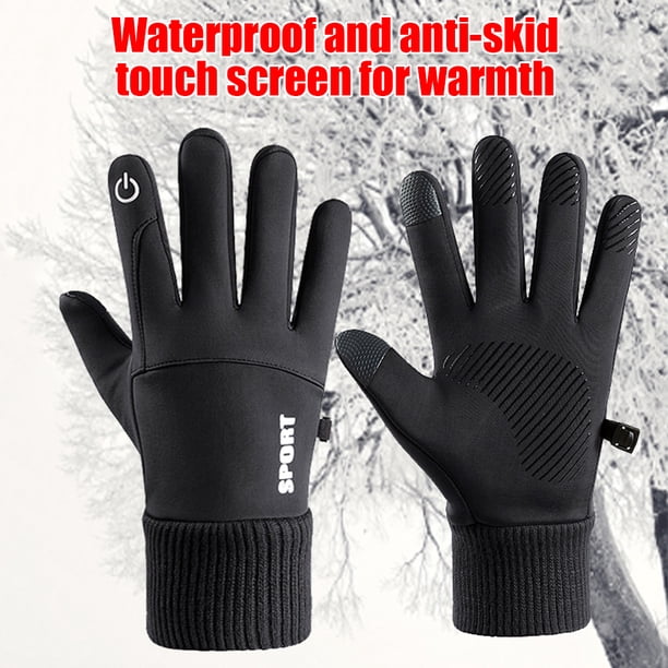 Guantes de bicicleta antideslizantes para deportes al aire libre correr motocicleta esquí (negro)