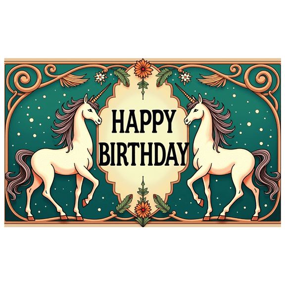 LUUFILx Magical Unicorn Themed Happy Birthday Banner Party Decoration Background Backdrop Photography Props Birthday Party Supplies
