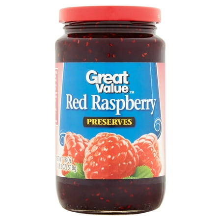 (3 Pack) Great Value Red Raspberry Preserves, 18 (Best Store Bought Raspberry Jam)