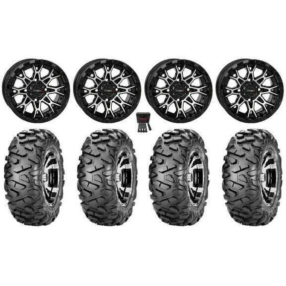 System 3 ST-6 14" Wheels Black 28" BigHorn Tires Sportsman 550 850 1000