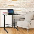 thumbnail image 2 of Side Table 31.5 Inches with Wheels Adjustable Height C Shape Table Movable Portable Laptop Computer Stand for Bed Sofa, Black Rolling Desk, Work Desk for Home Office, 2 of 18