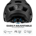 thumbnail image 4 of BATFOX Mountain Bike Helmet for Adults Men Women MTB Cycling Helmet with Removable Visor (22.4-23.6in, Black, L), 4 of 9