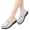 thumbnail image 3 of Sngxgn Flats Shoes for Women, Ballet Flats Shoes with Comfortable , Soft Slip on Dressy Shoes for Casual(White,39), 3 of 8