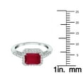 thumbnail image 4 of SZUL Women's 2 1/2 Carat TW Emerald Cut Ruby Diamond Ring in 10K White Gold, 4 of 6