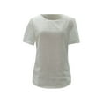 thumbnail image 4 of DuoJiaJ Women's Elegant Lace V Neck Short Sleeve Solid Tops Shirt Blouse White XXL, 4 of 4