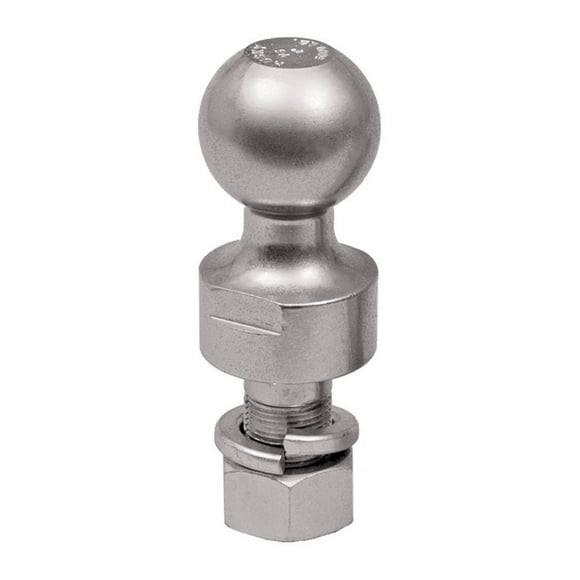 Husky Towing Trailer Hitch Ball 30601 2 Inch Ball; 1 Inch Lift; 5000 Pound Gross Towing Capacity; 1 Inch Shank Diameter; Chrome; Steel