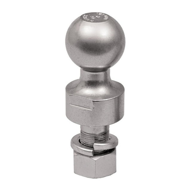 Husky Towing Trailer Hitch Ball 30601 2 Inch Ball; 1 Inch Lift; 5000 Pound Gross Towing Capacity; 1 Inch Shank Diameter; Chrome; Steel