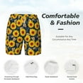 thumbnail image 5 of Lsque Mens Swim Trunks Sunflowers Pattern - Bathing Suit Compression Liner - Beach Swim Shorts Swimwear - (S-3XL) - Stretch Quick Dry -Small, 5 of 9
