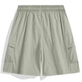 thumbnail image 2 of Men's Nylon Breathable Quick Dry Shorts, Elastic Drawstring Waist Deep Side Pockets Loose Solid Thin Fabric, Multi Occasion Casual Shorts for Beach Travel Daily | TruHer,Army Green L, 2 of 8