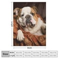 thumbnail image 4 of COMIO  English Bulldog Dog Brown Couch Blanket for Kids Adults Women,Soft Throw Blanket Cozy Bed Blankets King Size for Couch Bed Travel Camping, 4 of 6