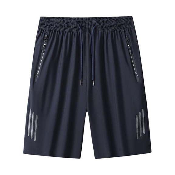 Men's Quick Dry Sport Shorts, Drawstring Waist Running Bottoms, Plain Lightweight Summer Wear for Gym Training