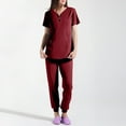 thumbnail image 4 of Garbnen Scrub Sets for Woman Stretch V-Neck Women Scrub Tops & Cargo Pants Nurse Uniforms with Pockets, 4 of 4