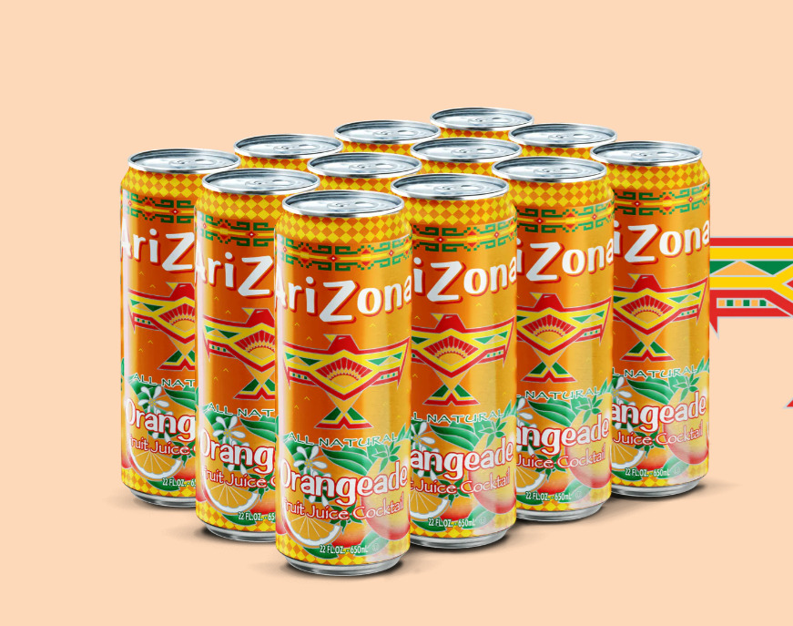 🍋 AriZona Lemonade & Orangeade Juice Cocktail – 22 fl oz Big Can (12-Pack) 🍊🥤