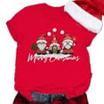 thumbnail image 4 of Lroveb Christmas Shirts for Women Plus Size Gnome Print Round Neck Short Sleeve T Shirt Top Graphic T Shirts, 4 of 5