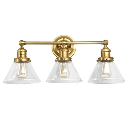 

Design House Augustin Vanity Light in Satin Gold 3-Light