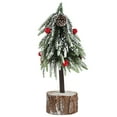 thumbnail image 1 of kjfeif Arbre de Noël Artificiel de 9,45 Pouces avec Décoration de Table de 24cm avec Baies Rouges et Effets Centre de Table Vert pour Décorations de Table de Maison Cheminée de Noël, 1 of 9