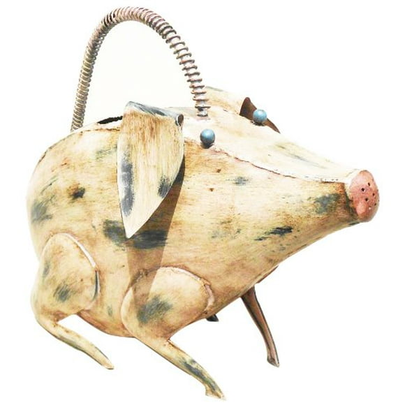 D-Art Collection Iron Watering Can, Pig