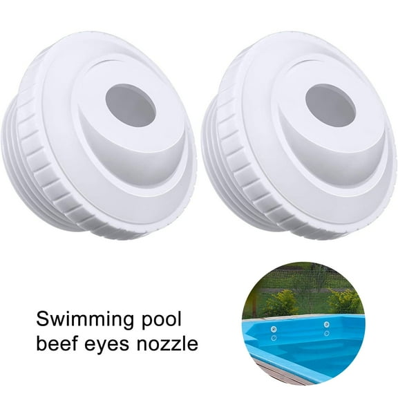 GYDEK 2Pcs Pool Jet Nozzle 1.5 Inches Thread Ring Hot Tub Directional Flow Inlet Jet Swimming Pool Return Jet Replacement for Cleaning White One Size
