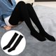 thumbnail image 5 of Calcetines extra altos para mujer, damas y niñas, medias por encima de la rodilla, leggings Negro, 5 of 8