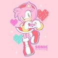 thumbnail image 2 of Junior's Sonic the Hedgehog Amy Heart Hands Graphic T-Shirt, 2 of 4