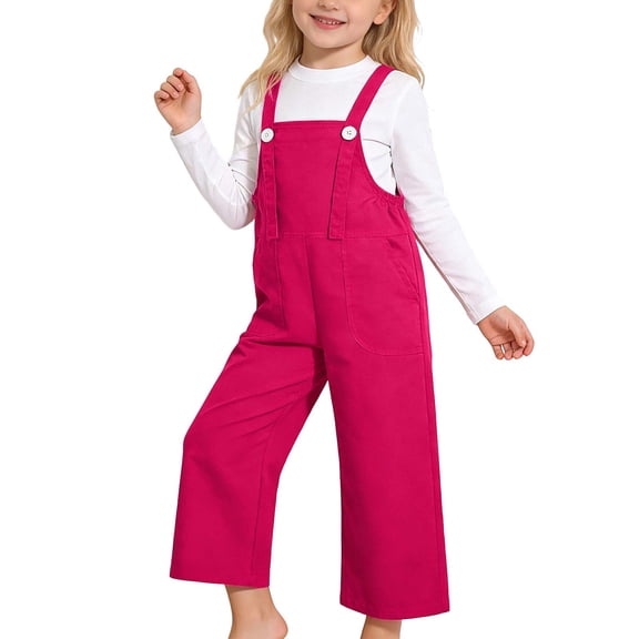 Girls Performance Overalls Cute Childrens Suspenders Pants For Dance Choir And Stage Oversized Sweatpants Basic Comfortable Pants Crewneck Casual Trousers