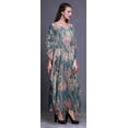 thumbnail image 3 of Bimba Kaftan Floral pour Femmes, Tenue d'Intérieur de Vacances, Robe Maxi, Couvre-Maillot de Plage - 4X-5X, 3 of 5