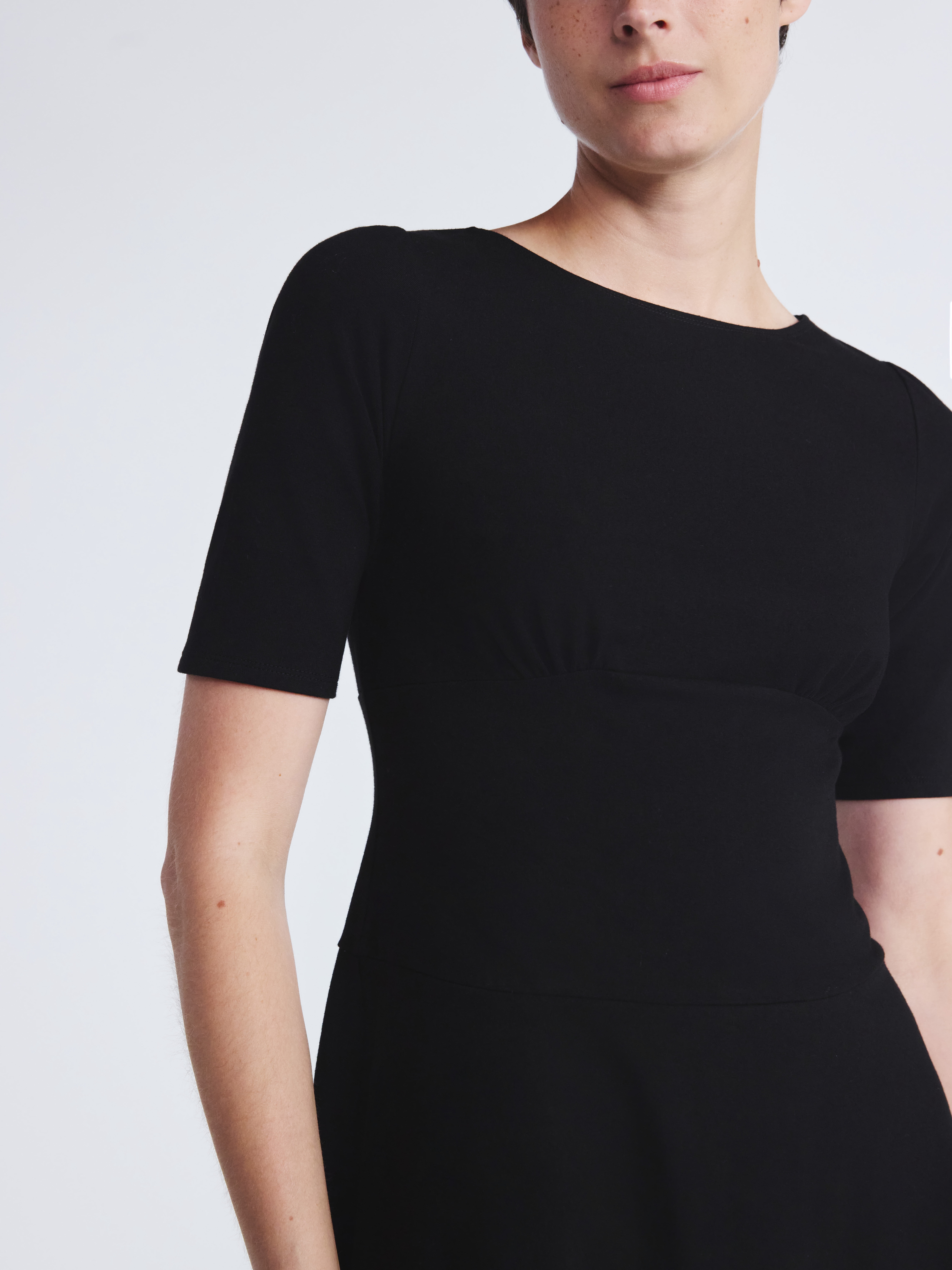 Scoop Women’s Knit Mini Skater Dress with Elbow Length Sleeves, Sizes XS-XXL