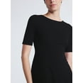 thumbnail image 4 of Scoop Women’s Knit Mini Skater Dress with Elbow Length Sleeves, Sizes XS-XXL, 4 of 5