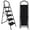 Black, variant on DQQKMM 5 Step Ladder, Folding Step Stool With Extra Wide Anti-Slip Pedal 330 Lbs Capacity (White)