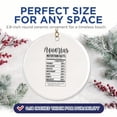 thumbnail image 3 of Aquarius Nutrition Fact Christmas Ornament - Astrology Zodiac Astrological Sign - Astrology Inspired Mug - Ceramic Christmas Ornament - 2.8" Round - Gold String Included - BMCO0712, 3 of 7