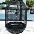 thumbnail image 6 of Linyer Bird Cage Cover Seed Guard Airy Fabric Mesh Easy Cleaning Elastic Birdcage Soft Parrot Catcher Net Shell Skirt Pet Supplies  L/Black, 6 of 8