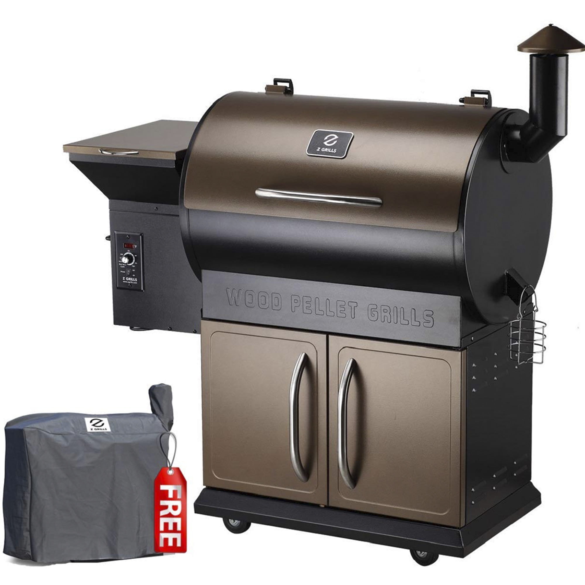 Z Grills ZPG700D Wood Pellet Grill & Smoker 700 sq in 8 in 1 BBQ Auto