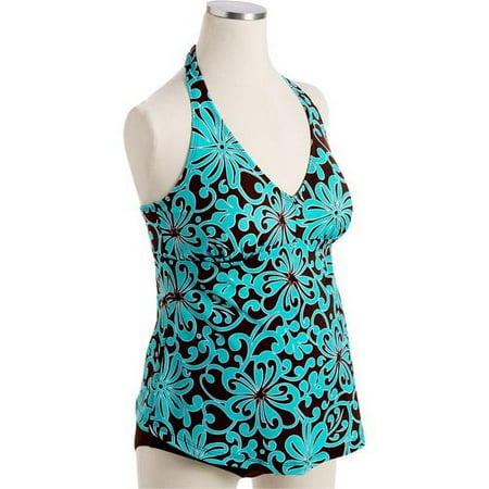 Maternity 2-Piece Blossom Halter Tankini