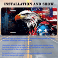 thumbnail image 3 of 1 Pcs 2D Flat License Plate Covers & Frames, American Eagle with Cityscape For Decorative Front, Waterproof For Decoration Aluminum License Plate Covers & Frames Cover For Men Women, 12" X 6", 3 of 7
