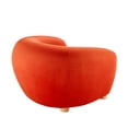 thumbnail image 4 of Modway Abundant Performance Velvet Armchair in Orange, 4 of 7