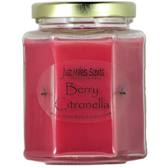 Berry Citronella Scented Soy Candle -Just Makes Scents