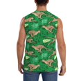 thumbnail image 4 of Kdxio Leopard Print for Men's Muscle T-shirt,Sleeveless for Workout Running Athletic Gym Lounge Casual, 4 of 7