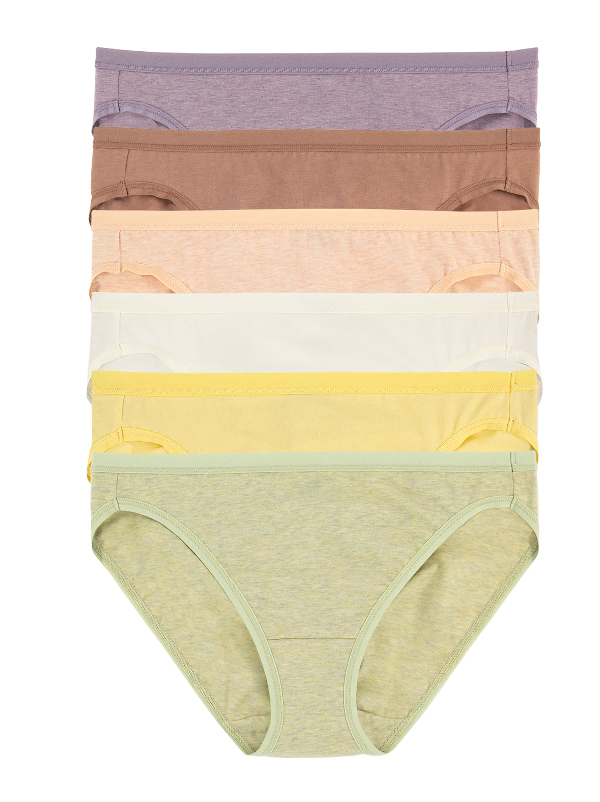 Felina Organic Cotton Bikini Underwear for Women - Bikini Panties for  Women, Seamless Panties for Women (6-Pack) (Shaded Sun, Small) 