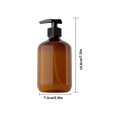thumbnail image 4 of Riforla 4Pcs 300/500Ml Bathroom Soap Dispensers Shampoo Air Lotion Container Press Foam Bottle for Bath Soap Gel and Cosmetics Brown 500ML, 4 of 5
