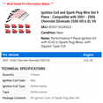 thumbnail image 2 of Ignition Coil and Spark Plug Wire Set 9 Piece - Compatible with 2001 - 2006 Chevy Silverado 2500 HD 6.0L V8 2002 2003 2004 2005, 2 of 2