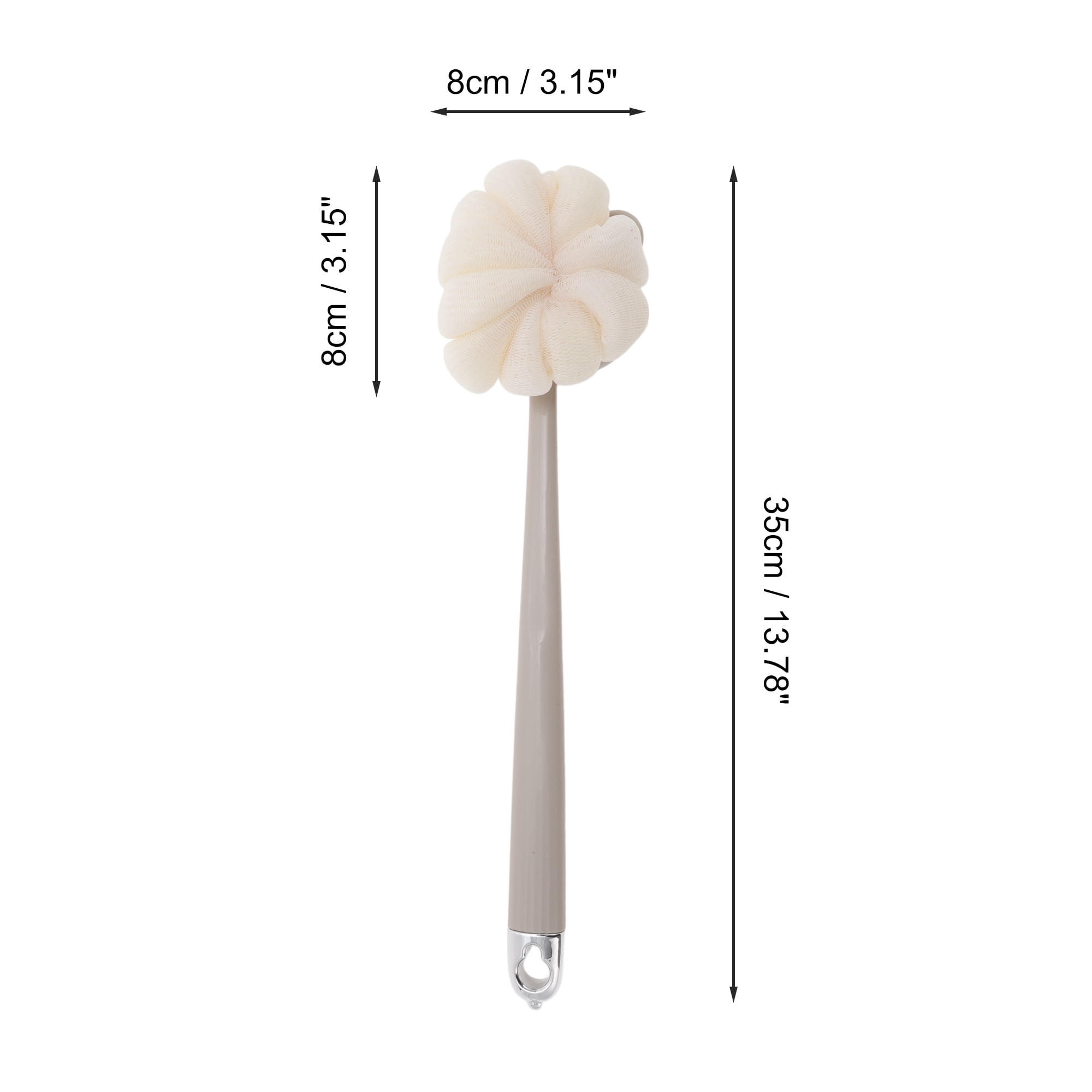 Unique Bargains Cartoon Long Handle Double-sided Bath Brush 1 Pc Gray