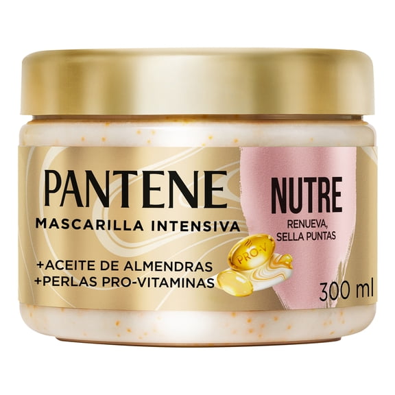 Mascarilla para cabello Pantene Nutre, Renueva y Sella Puntas con Aceite de Almendras 300 ml