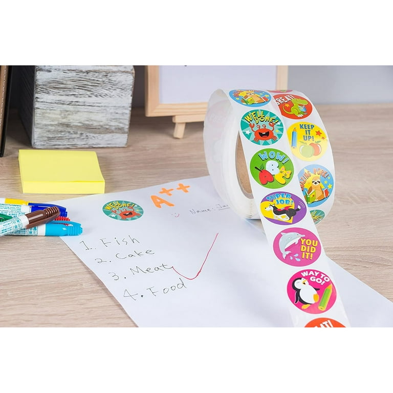  1000PCS Punny Rewards Stickers for Classroom Animal