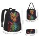 thumbnail image 2 of Disketp Whimsical Dragon Color Cool Mochila Estampada de Gran Capacidad con Lonchera y Estuche, Set de 3 Piezas para Estudiantes, 2 of 7